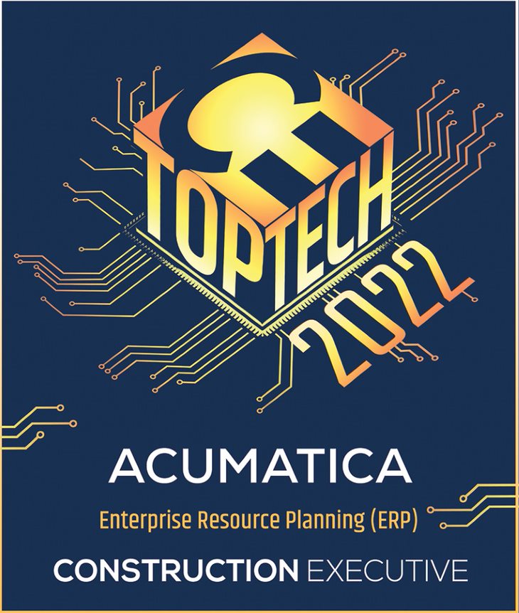 Acumatica CE Top Construction Tech Firms badge