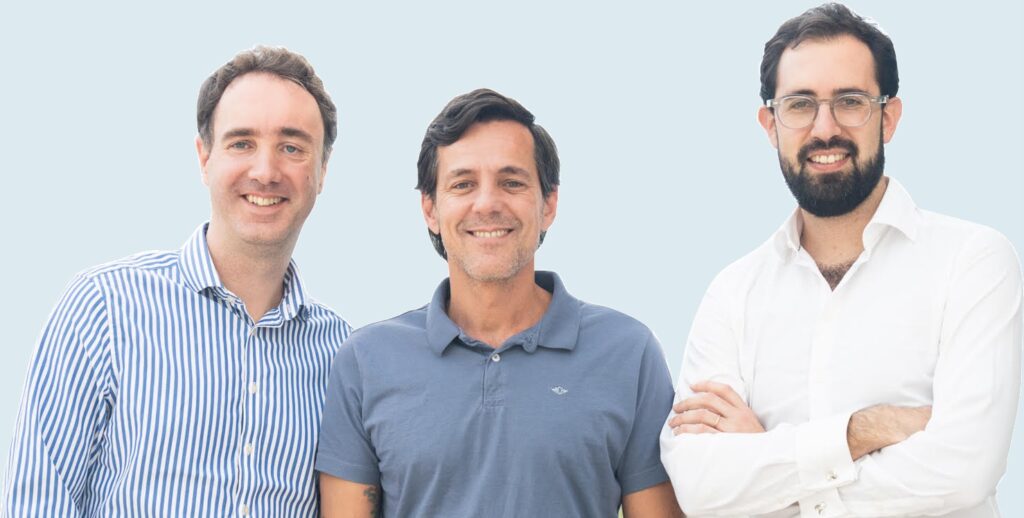 From left to right. Alex Buelau chief technology officer, Marcos Viriato CEO, Cristian Bohn chief product officer, Parfin