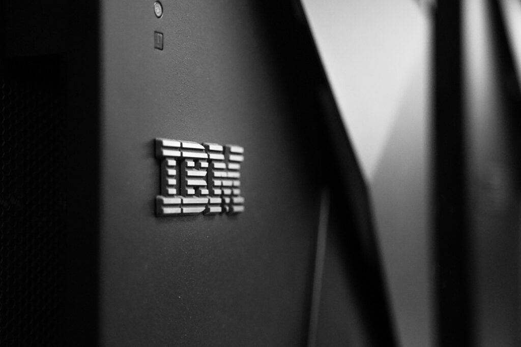 IBM logo on a computer | IBM Q2 results