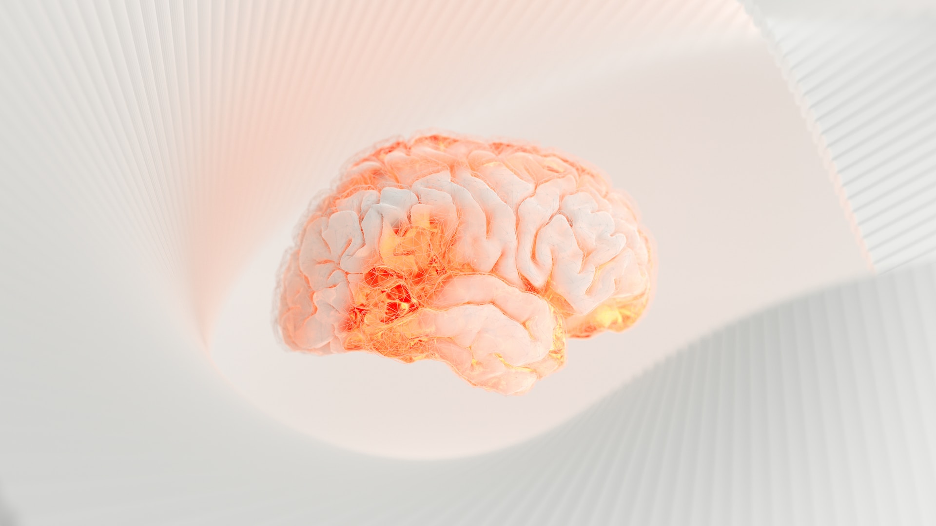 image of orange abstract brain with white and orange background | Kyndryl and Microsoft