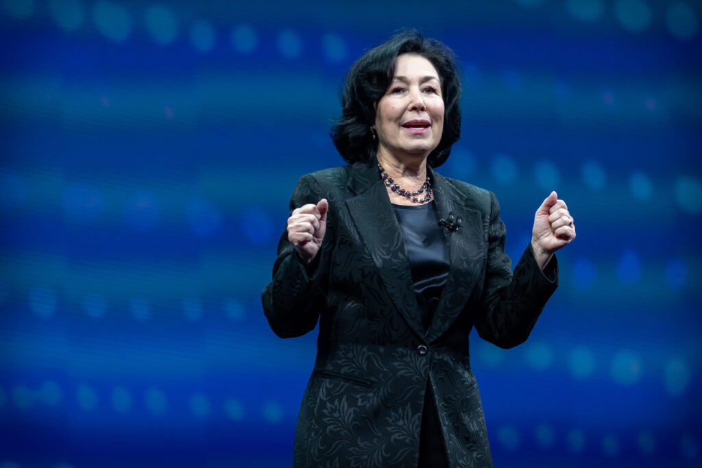 Oracle’s CEO, Safra Catz | Oracle’s Q1 2024 results reveal slower cloud sales, but AI optimistic