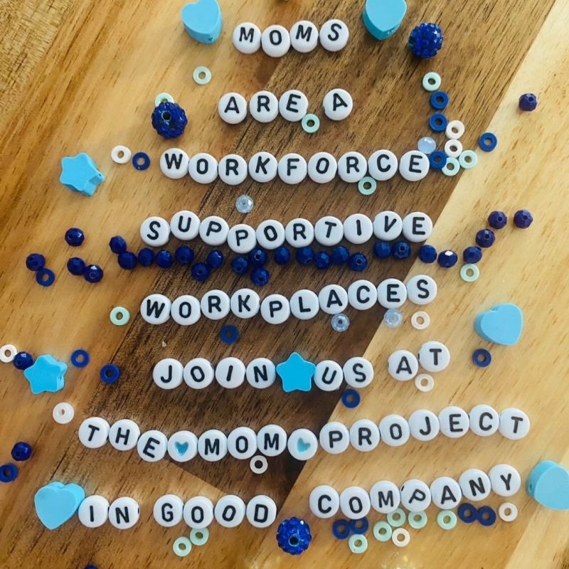 colorful beads in white and blue stacked together | The Mom Project
