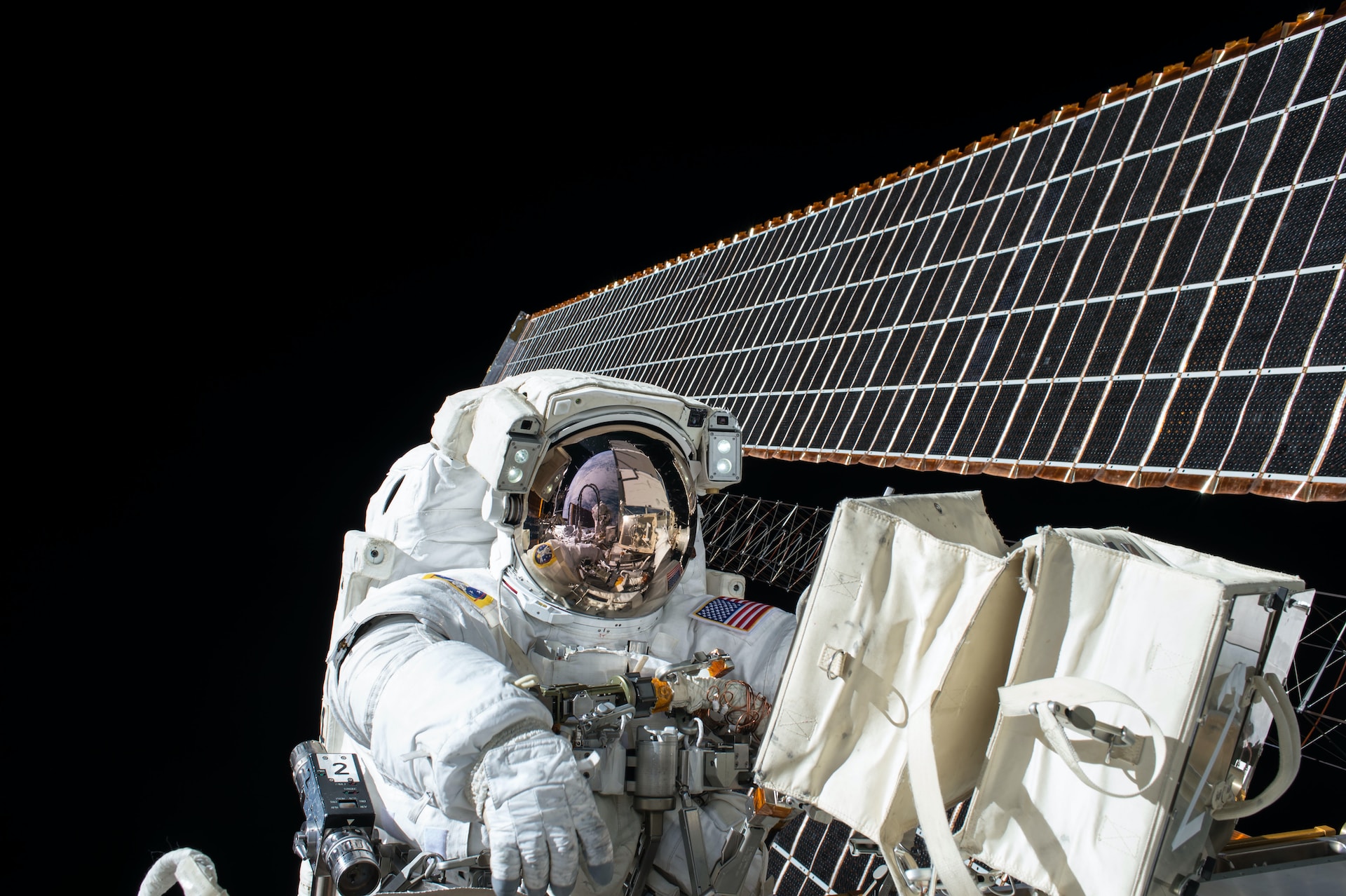 Astronaut in space fixing a satellite | Accenture and Open Cosmos