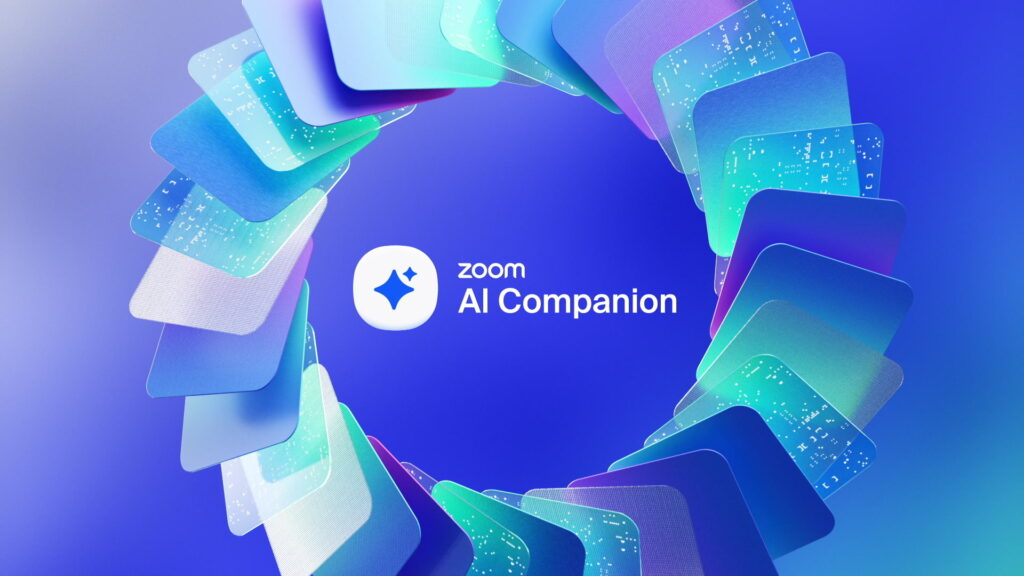 Zoom AI companion blue logo | Zoom reveals AI Companion updates and array of new features