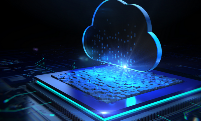 A technology created cloud hovers above a keyboard | RFgen