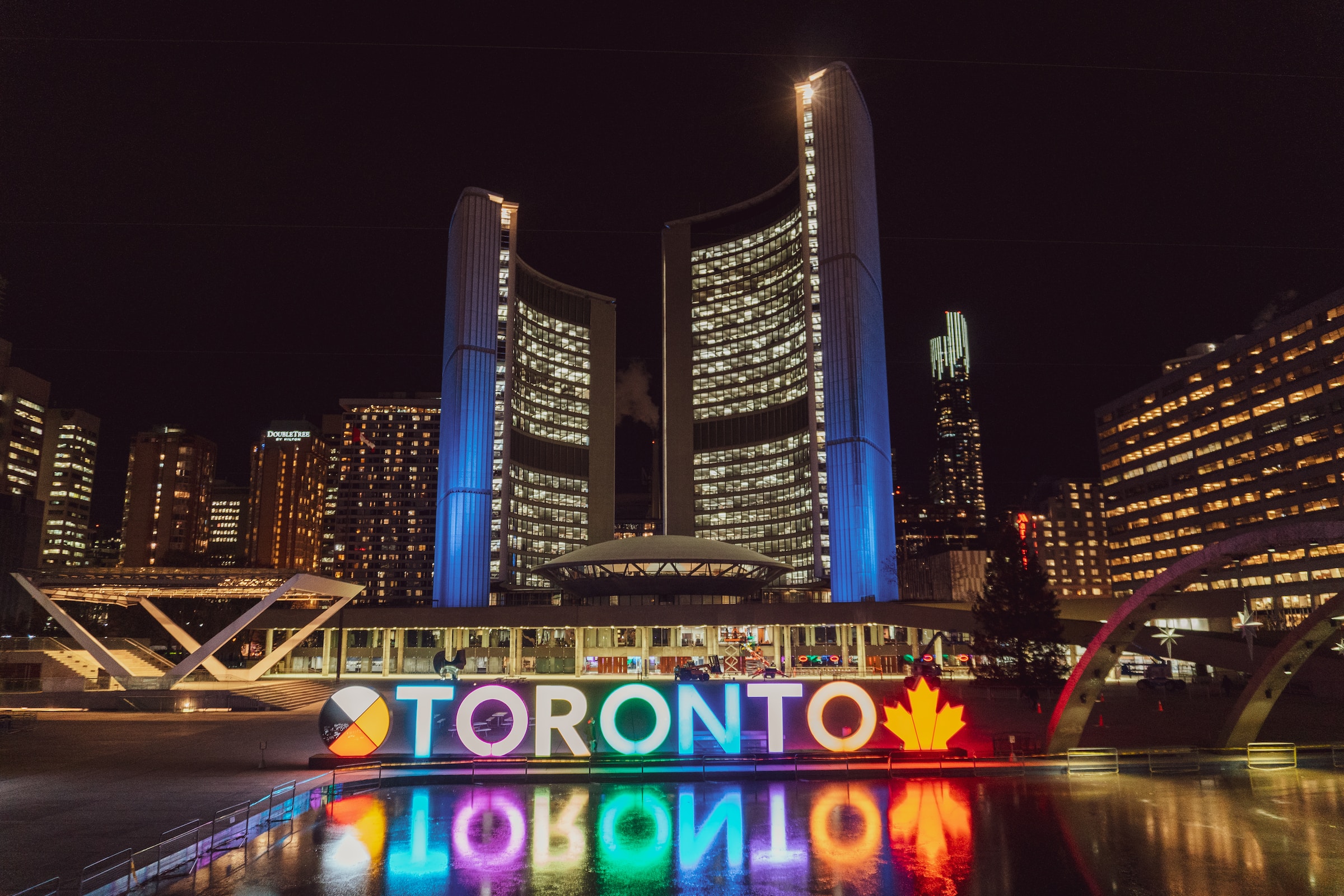 image of Toronto, Canada with multi-coloured sign | GenAI studios