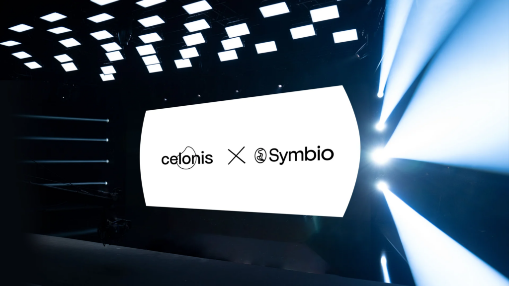 Symbio and Celonis joint banner at the acquisition announcement