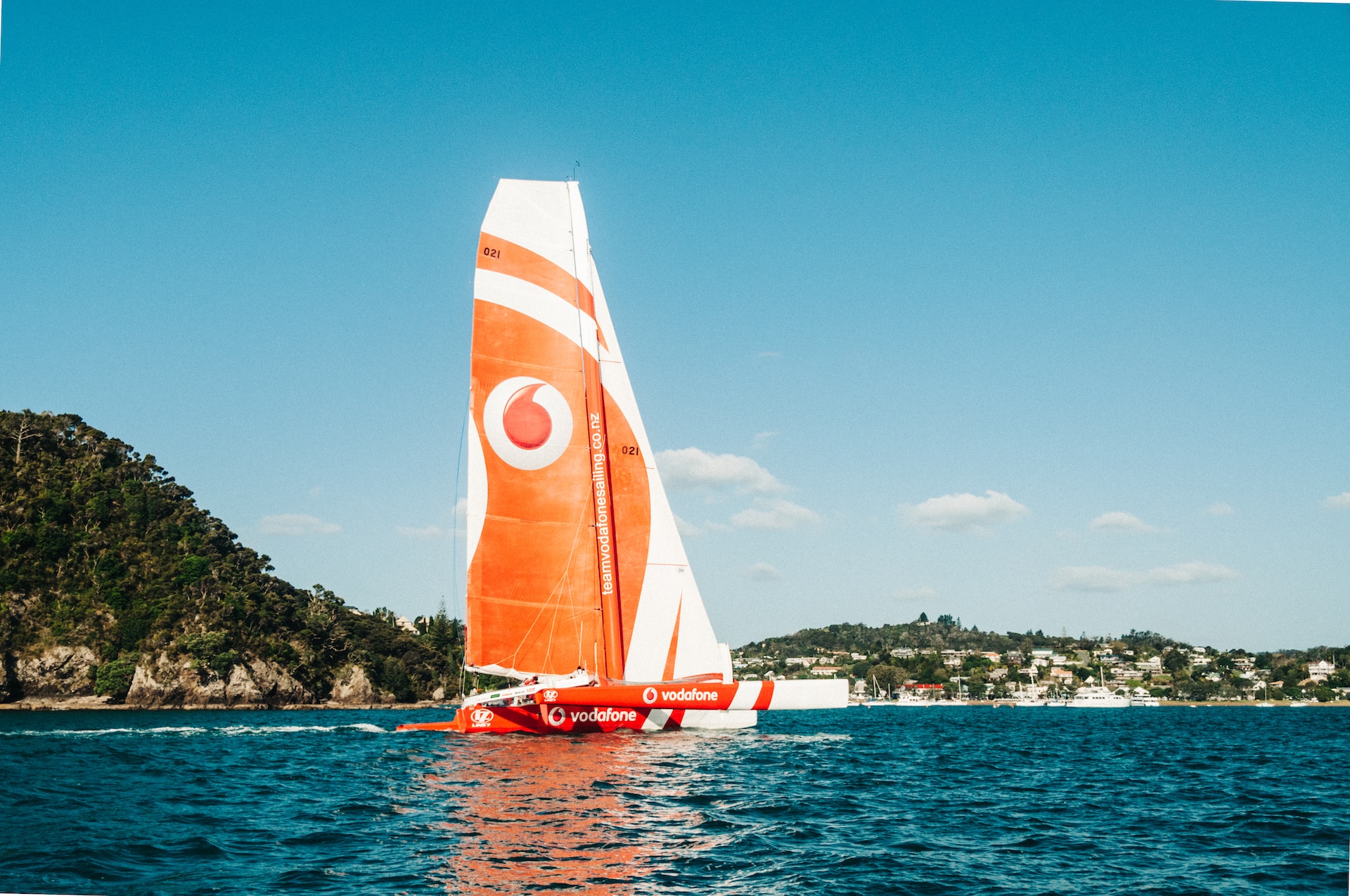 image of sailboat with Vodafone branding | Vodafone and Accenture