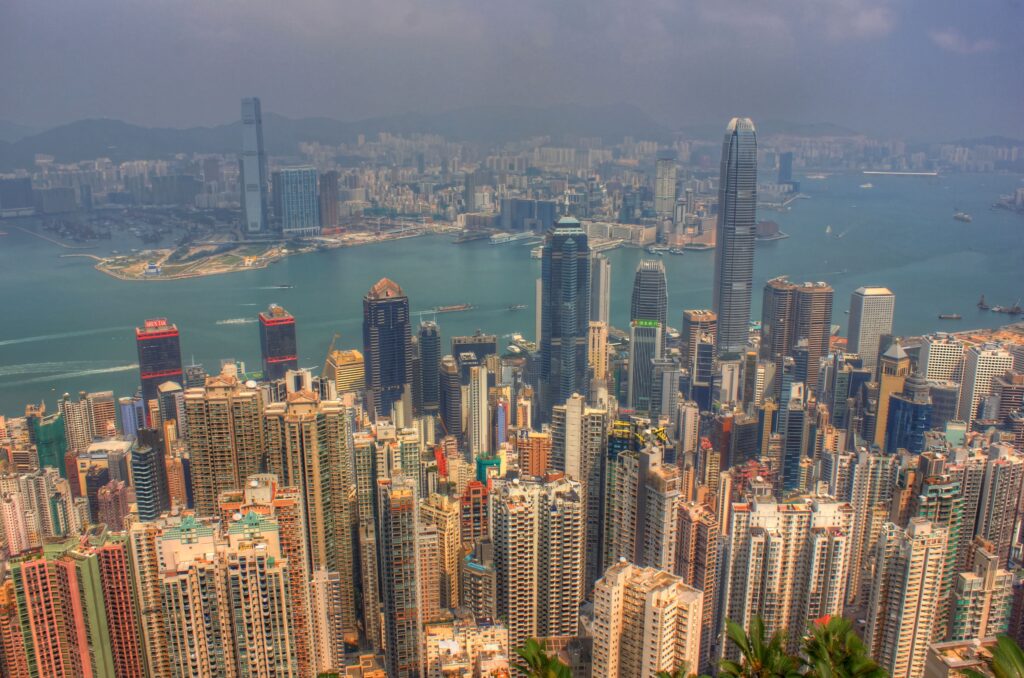 buildings and skyscrapers in Hong Kong Miramar
