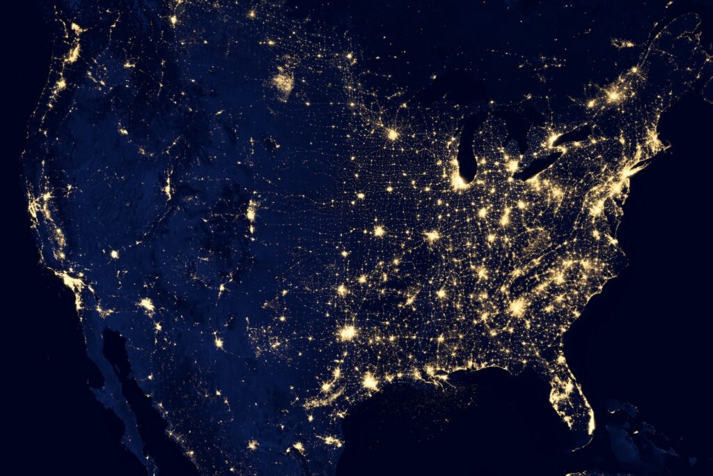 satellite image of Earth - America | IBM and American Tower