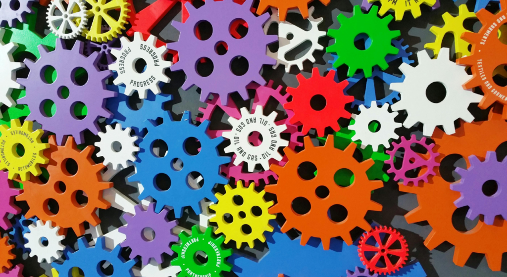 colorful cogs
