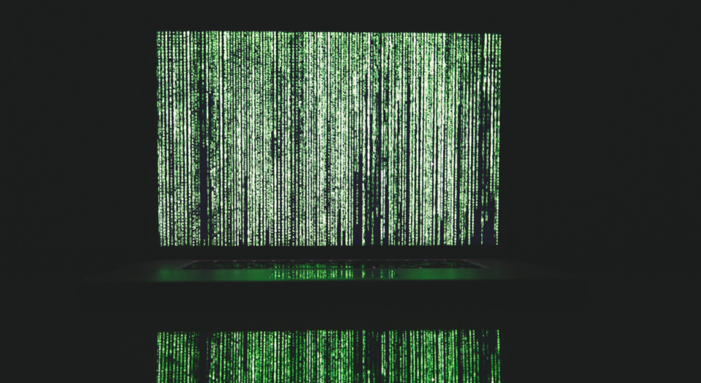 matrix of data on a screen