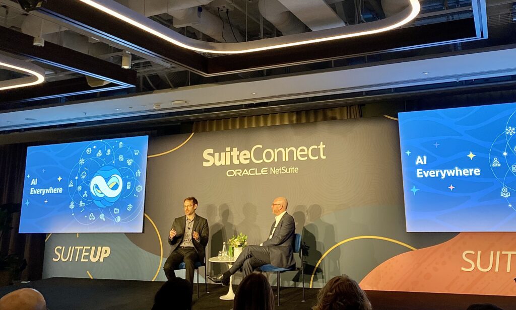Image taken at Oracle NetSuite Suite Connect event London, during the Keynote talks.
