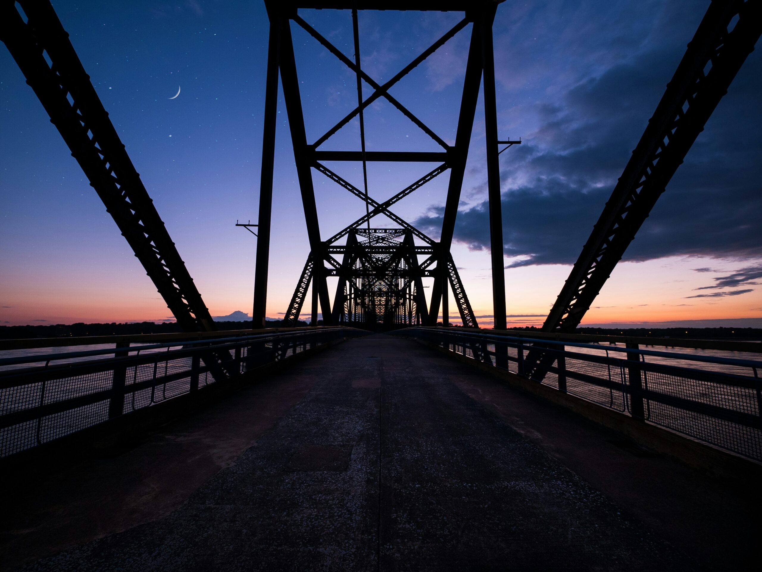 photo of suspension bridge during sunset | supply chain