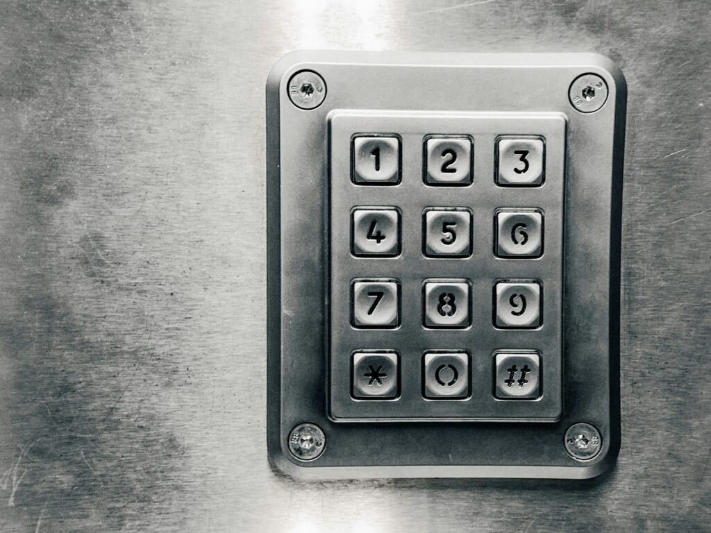 a photo of a code lock | data security concept