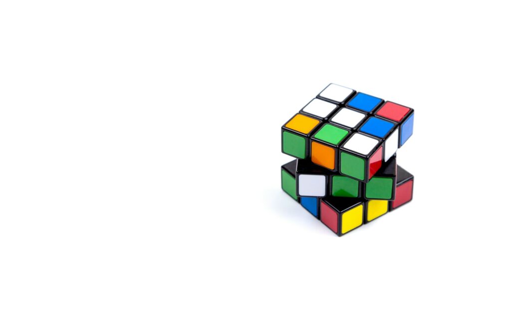 Rubik's cube on a white background | The intricacies of developing ERP training