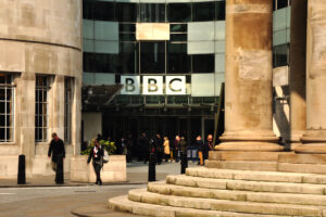 Outside of BBC HQ showing lovely stone buildings directly crafted from taxpayer money | BBC SAP AWS