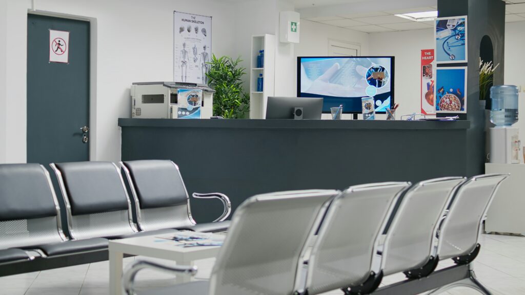 hospital waiting room and reception | Multiview Financial Software and Great Plains Health Alliance partner for hospitals’ productivity