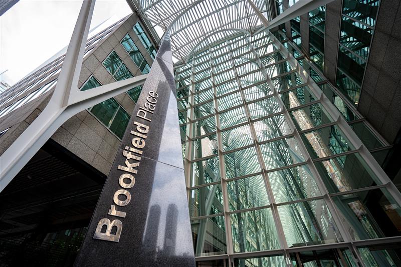 Front of Brookfield office in Toronto, Canada.