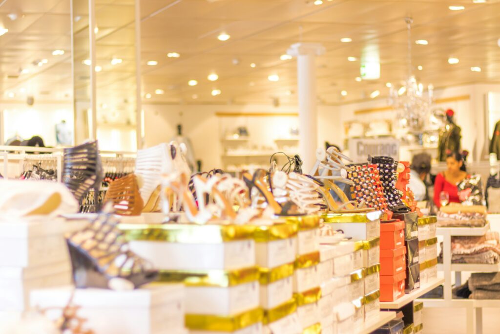 An outlet for clothes and shoes.