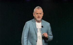 Sage CTO Aaron Harris outlining how the role of AI is changing and how transparency is critical for acceptance during Sage Future 2026.