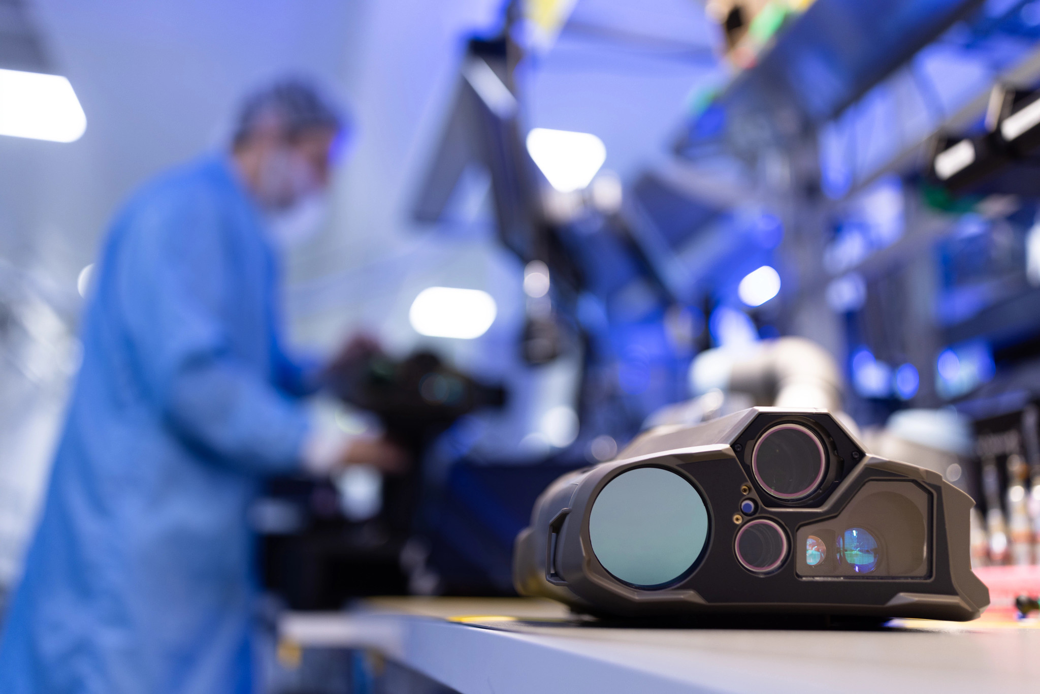 Thales site in Saint-Héand, France, 2022 Description Production of night vision goggles (NVGs) at the Thales Saint-Héand site, Group's centre of excellence for optics. A total of 350 employees work across the full spectrum of functions, from product design to final delivery and support. Credit-copyright Julien Lutt / CAPA Pictures_SAP France sovereign cloud S3NS Thales