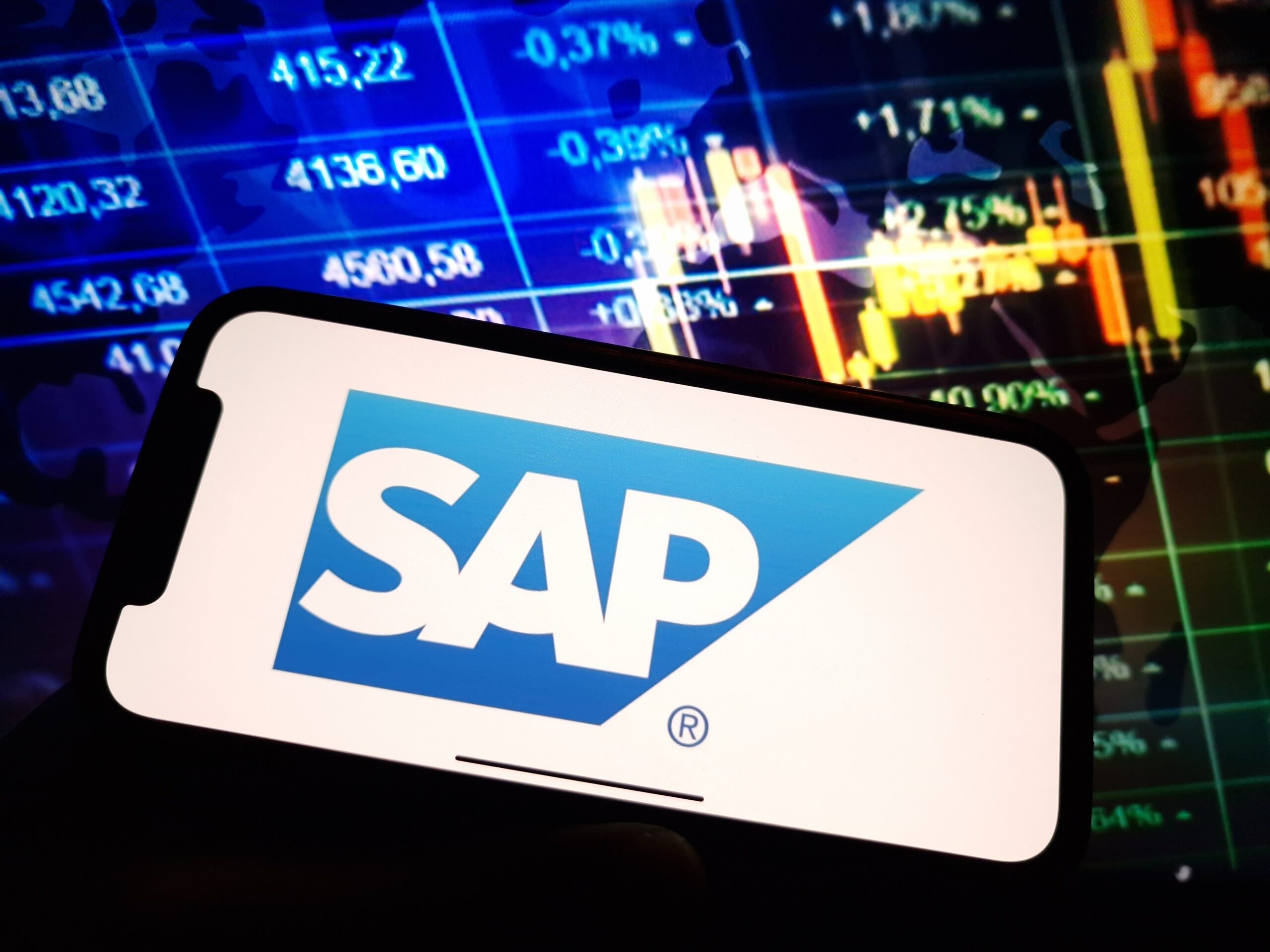 SAP earnings results showing cloud revenue growth, current cloud backlog, and Business AI strategy
