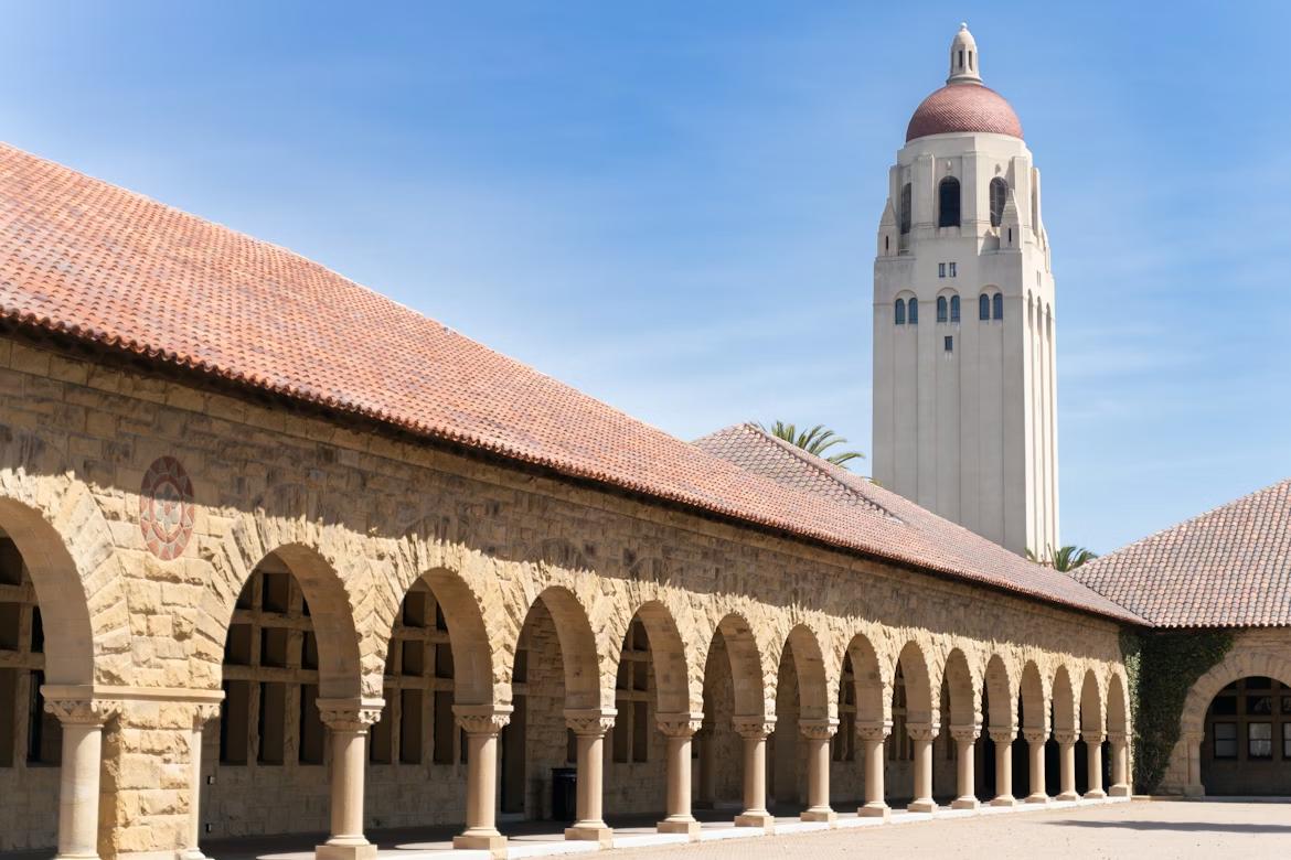 Stanford University campus buildings under blue sky representing Stanford AI Index 2026 research on enterprise AI readiness.