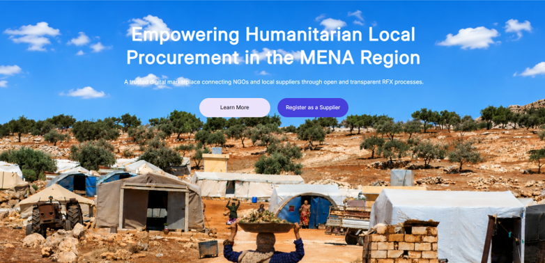Mawared MENA: Portal for local sourcing across the MENA region for humanitairan, charity and health agencies.