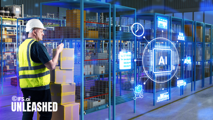 Worker facing abstract AI image